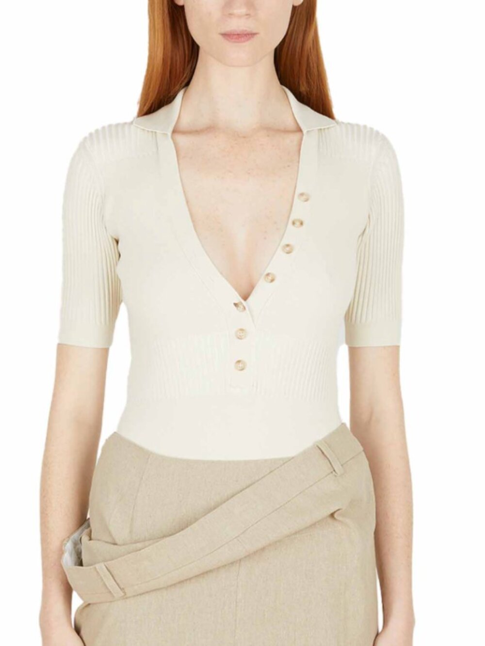 Jacquemus Le Body Yauco polo bodysuit